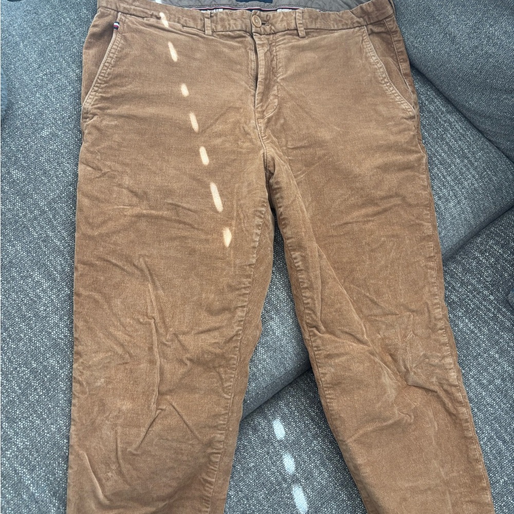 Tommy Hilfiger Tan Corduroy Pants for Men